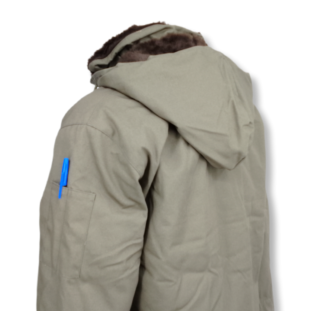 Parka francesa com pêlo interior (caqui)