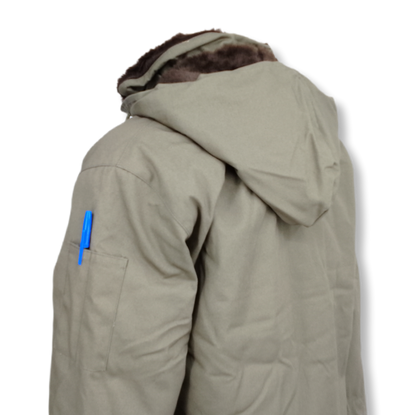 Parka francesa com pêlo interior (caqui)