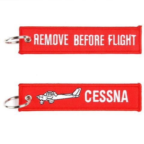 Cessna keychain, red