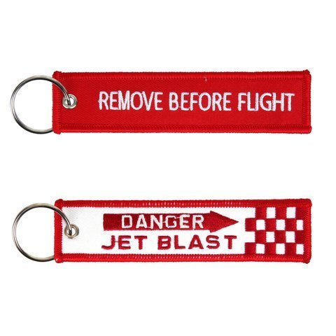 Danger Jet Blast Keyring