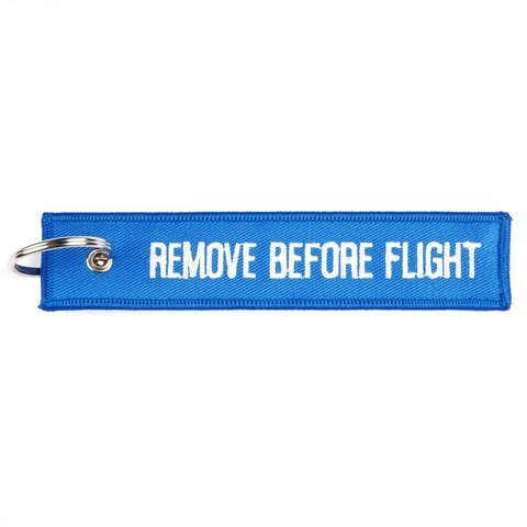 Remove before flight keychain