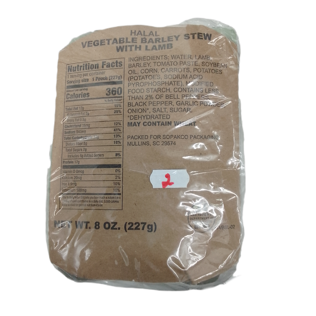 Ração de combate USA (MRE) - HALAL