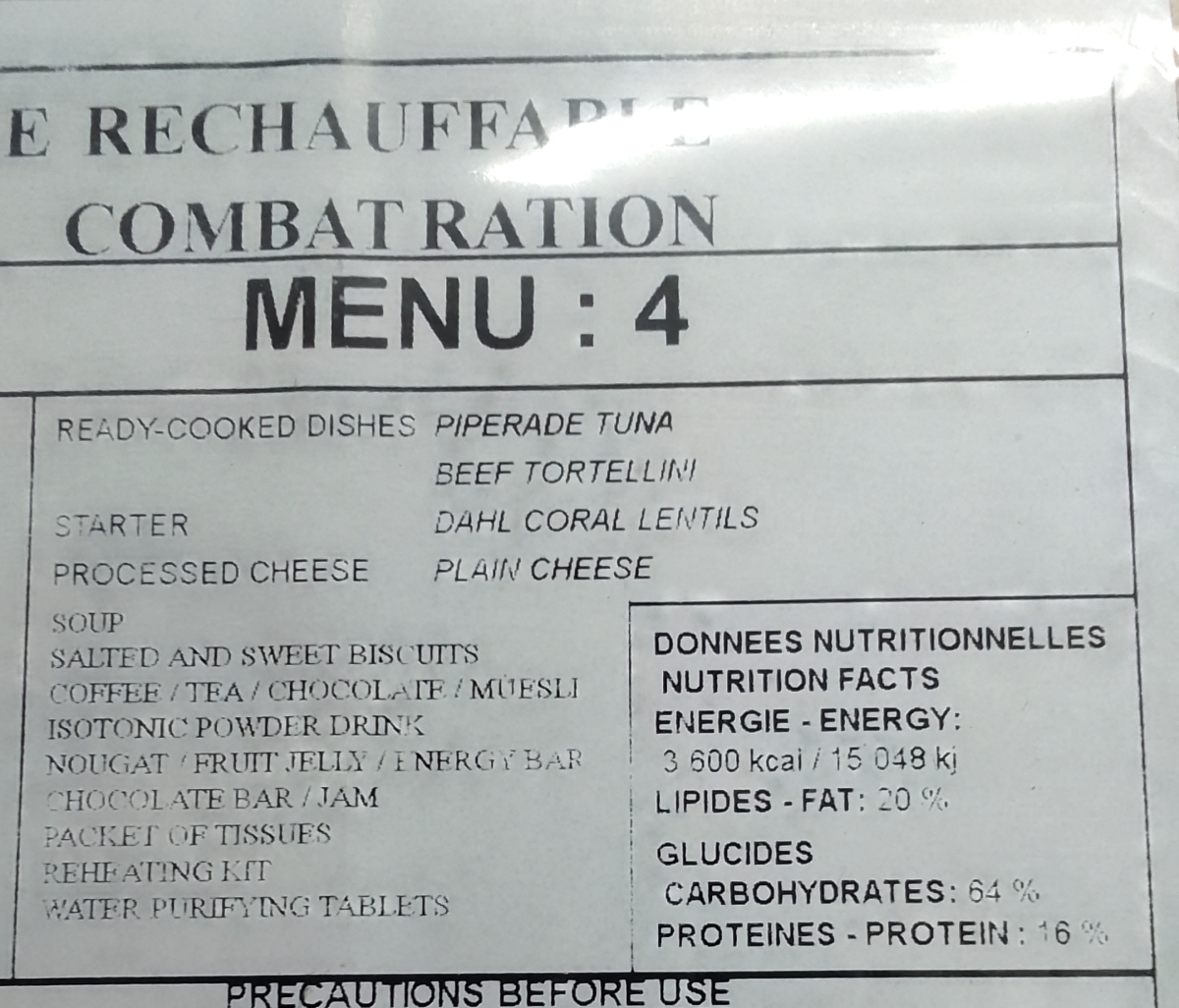 Ração de combate francesa