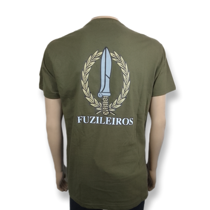 Tshirt Fuzileiro estampada Cracha curso "FUZILEIROS"