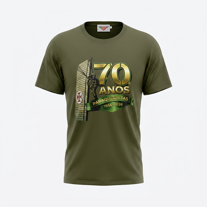 Tshirt estampada 70 anos Paraquedistas
