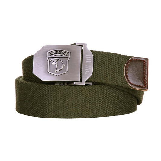 Airborne Eagle Leather Trim Belt