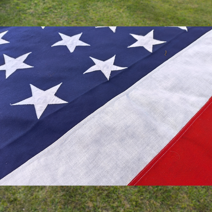 Bandeira USA/EUA 5x9.5 pés (+- 150x290 cm) em algodão com estrelas cosidas