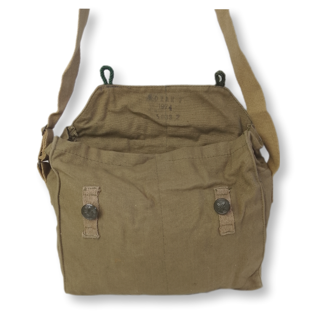 Bolsa de ombro / Musette em canvas / lona do Exercito Checo - 1974