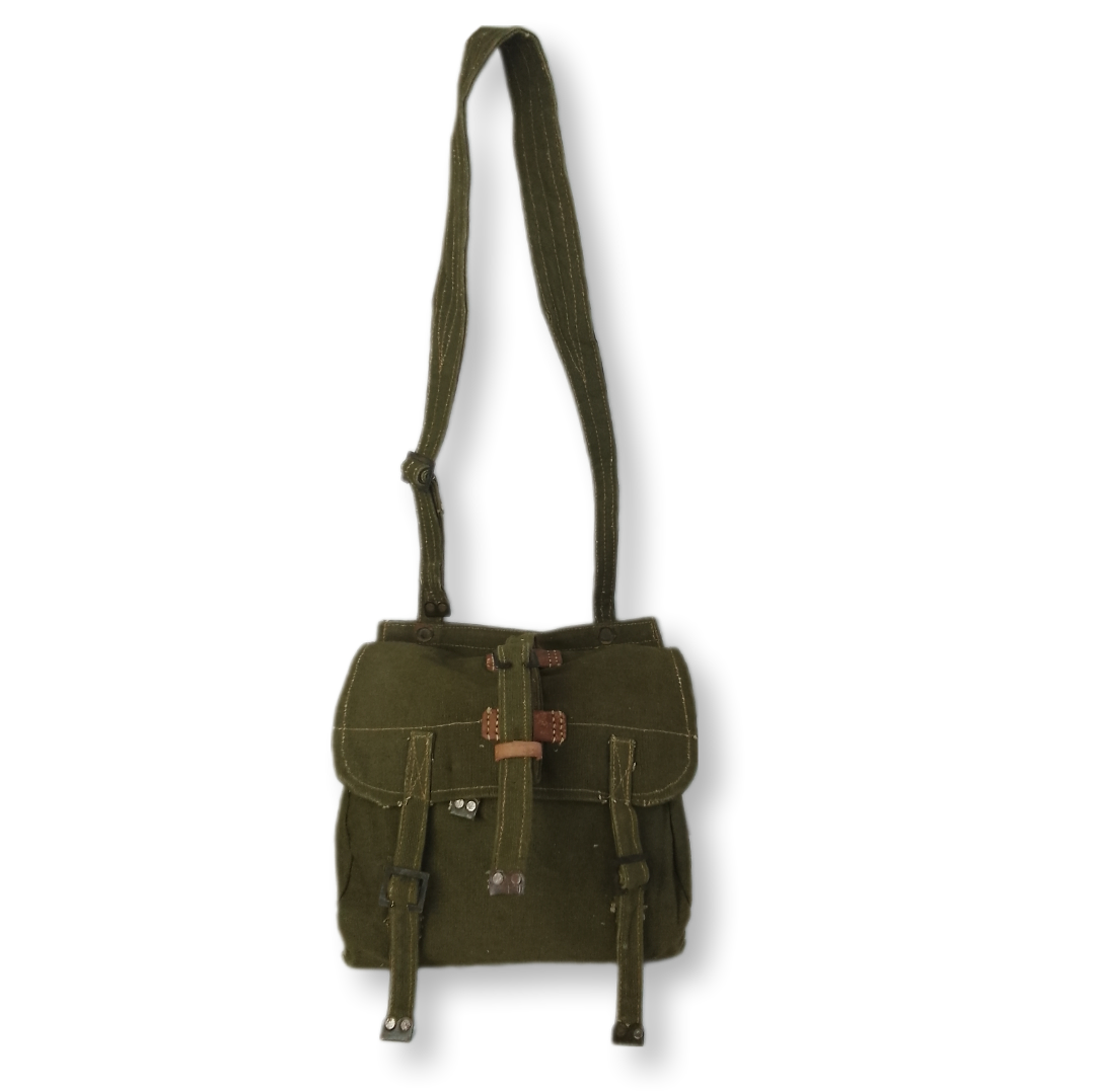 Bolsa de ombro / Musette vintage em canvas / lona