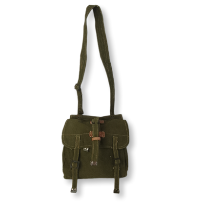 Bolsa de ombro / Musette vintage em canvas / lona