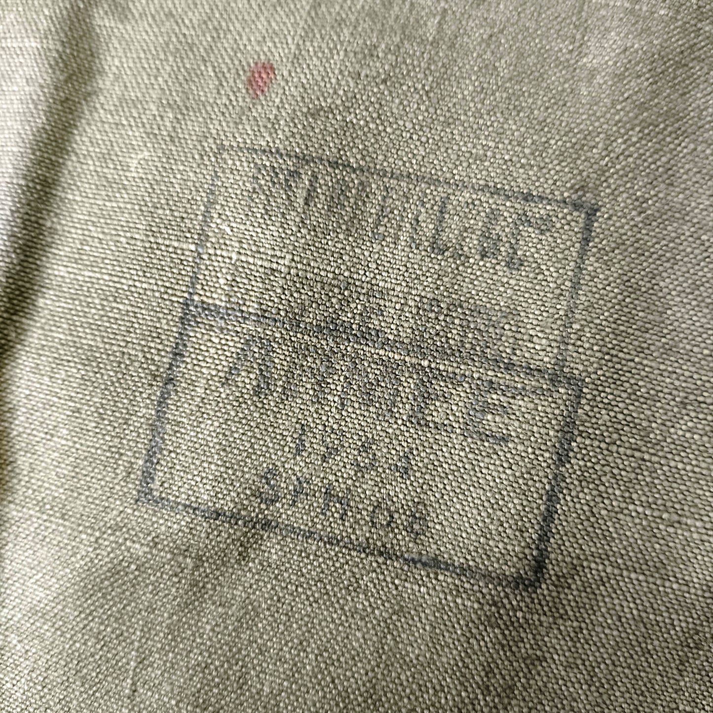 Bolsa / saco de ombro em lona verde - surplus original Exército francês anos 50