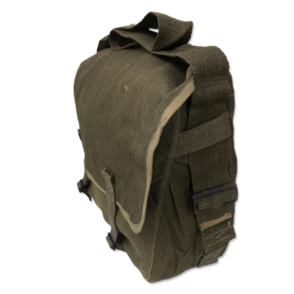 Bolsa / saco de ombro em lona verde - surplus original Exército francês anos 50