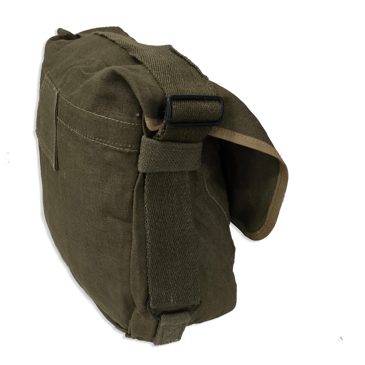 Bolsa / saco de ombro em lona verde - surplus original Exército francês anos 50