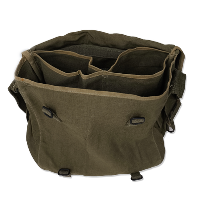 Bolsa / saco de ombro em lona verde - surplus original Exército francês anos 50
