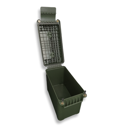 Caixa plastica estanque, tipo cunhete, do Exercito Suíço