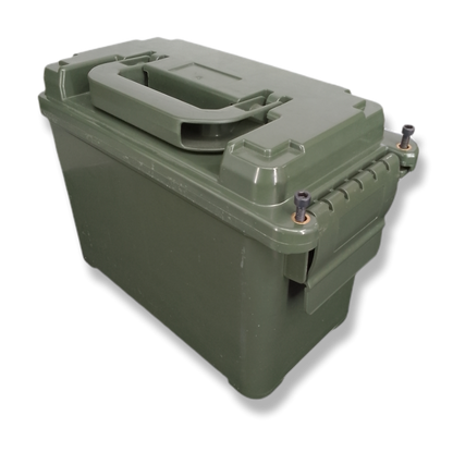 Caixa plastica estanque, tipo cunhete, do Exercito Suíço