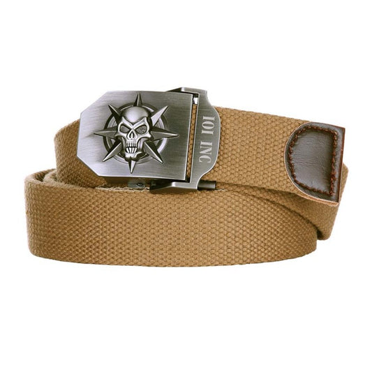 Belt with Skull Leather Finish