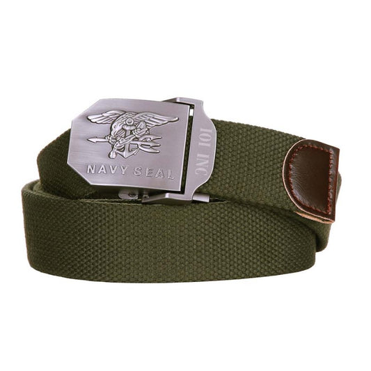 Navy Seals Leather Trim Belt