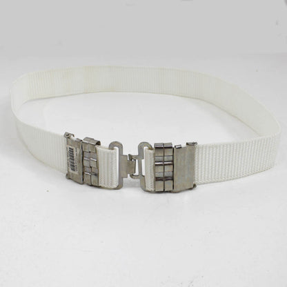 Canvas belt with metal buckle and loops