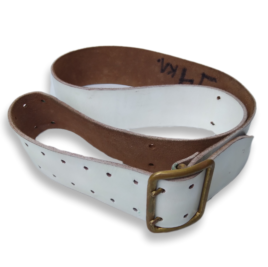 White Leather Belt