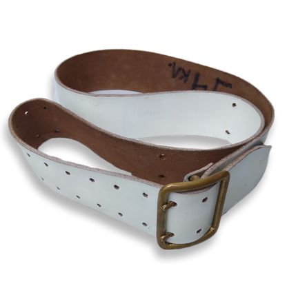 White Leather Belt