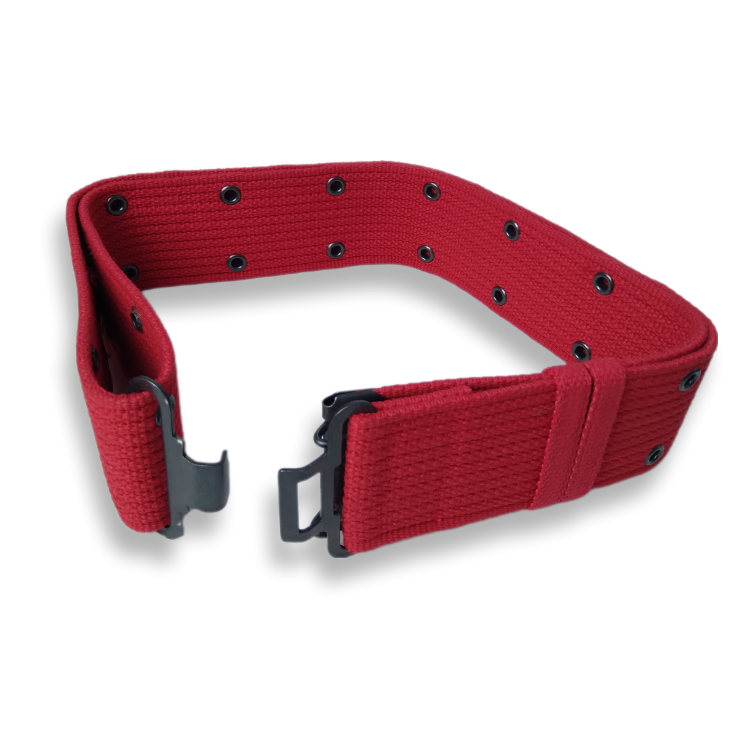 Military canvas belt with 2 holes