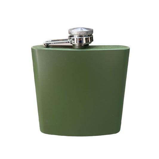 Metal pocket bottle - green