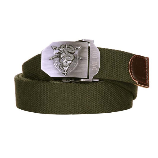 US Army Green Berets Leather Trim Belt