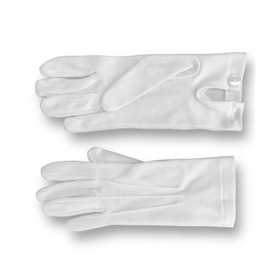 White ceremonial gloves 100% cotton