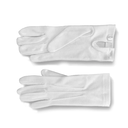 White ceremonial gloves 100% cotton