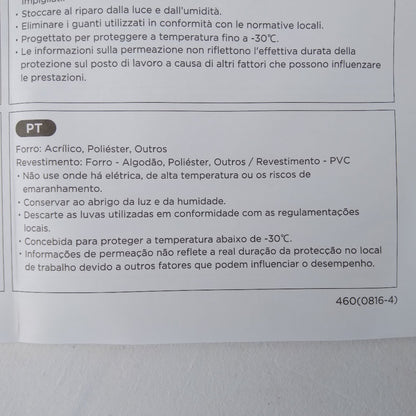 Luvas de Trabalhos com Combustível