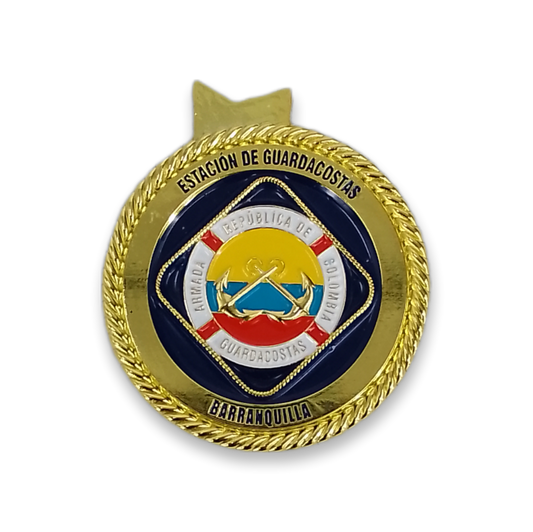 Medalha / moeda Estación de Guardacostas da Colombia - Barranquilla