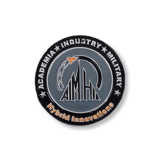 Medalha / moeda AIM HI - Academia*Industry*Military - Hybrid Innovations