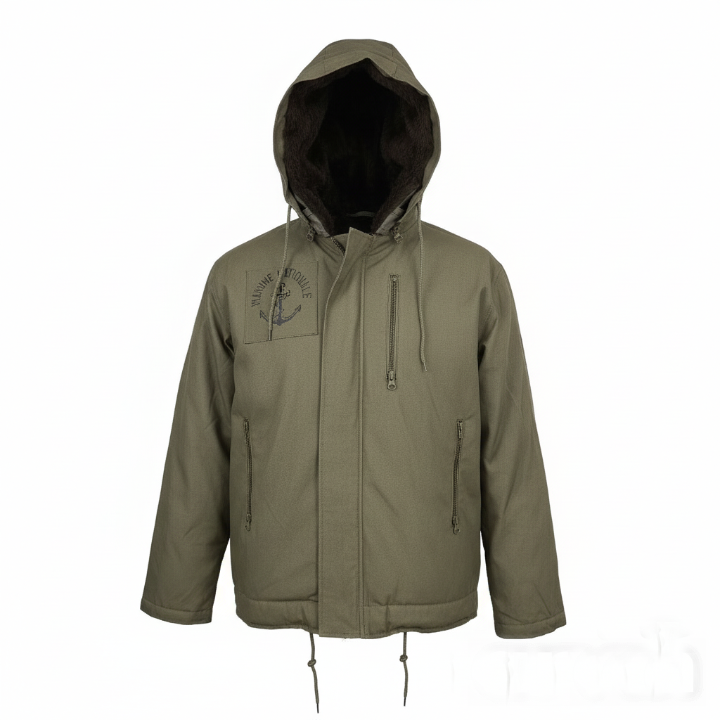 Parka francesa com pêlo interior (caqui)