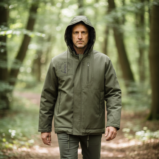 Parka francesa com pêlo interior (caqui)