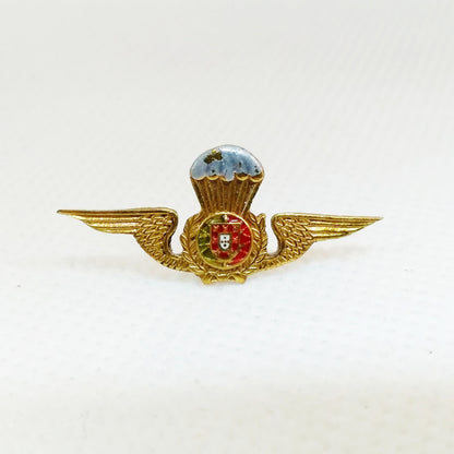 Military paratrooper brevet lapel pin