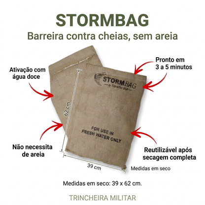 StormBag - Saco autoinflavel com água, para cheias e barreiras