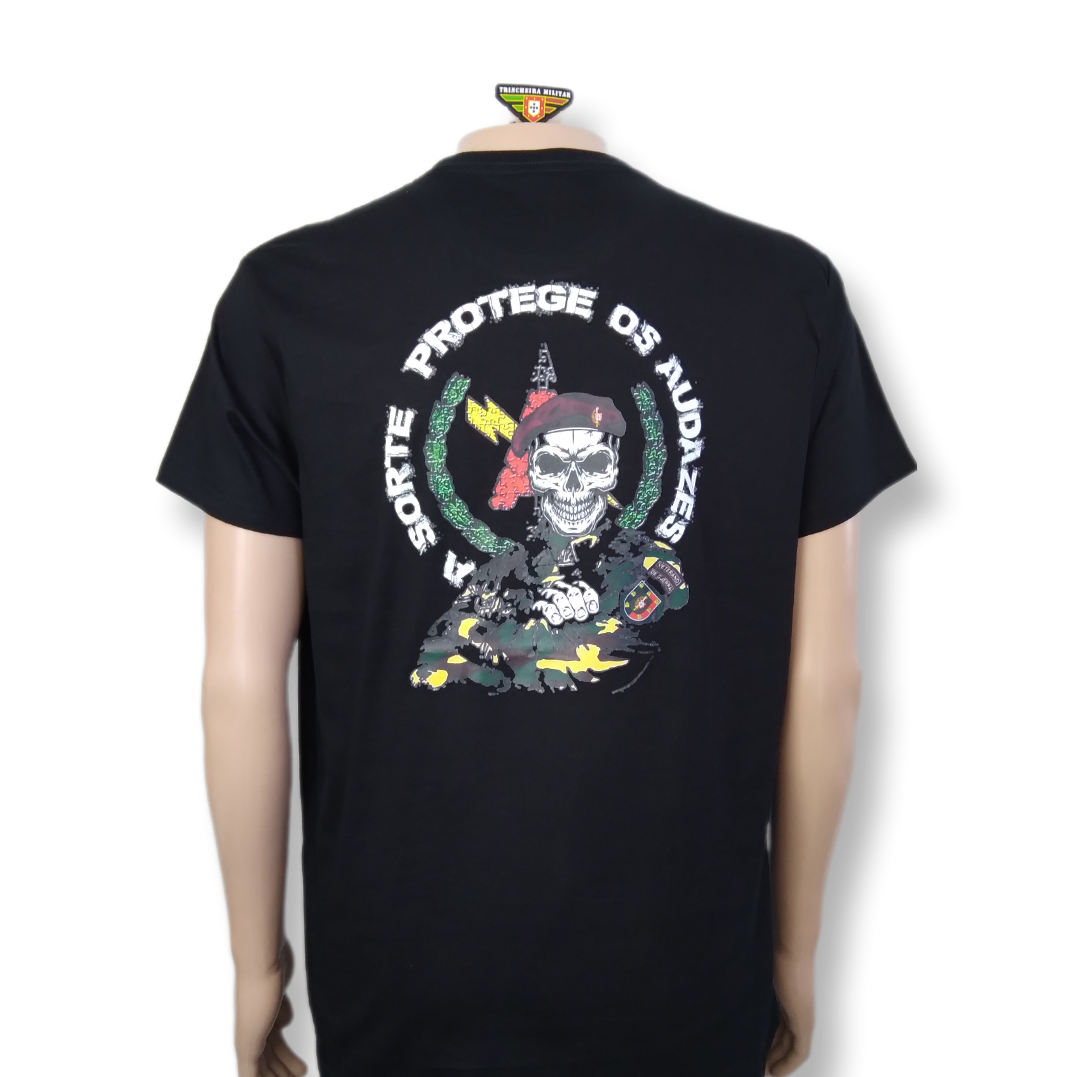 Commandos T-shirt - "Luck Protects the Bold"