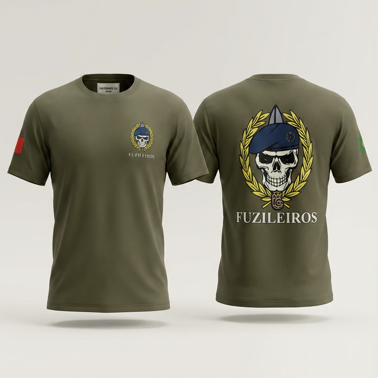T-shirt estampada Fuzileiro - 220g