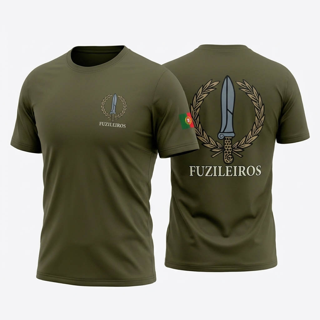 T-shirt estampada Fuzileiro - 220g