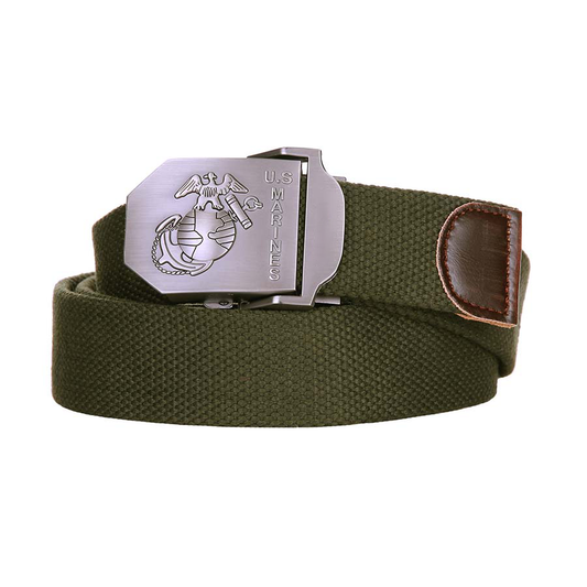 US Marines Leather Trim Belt